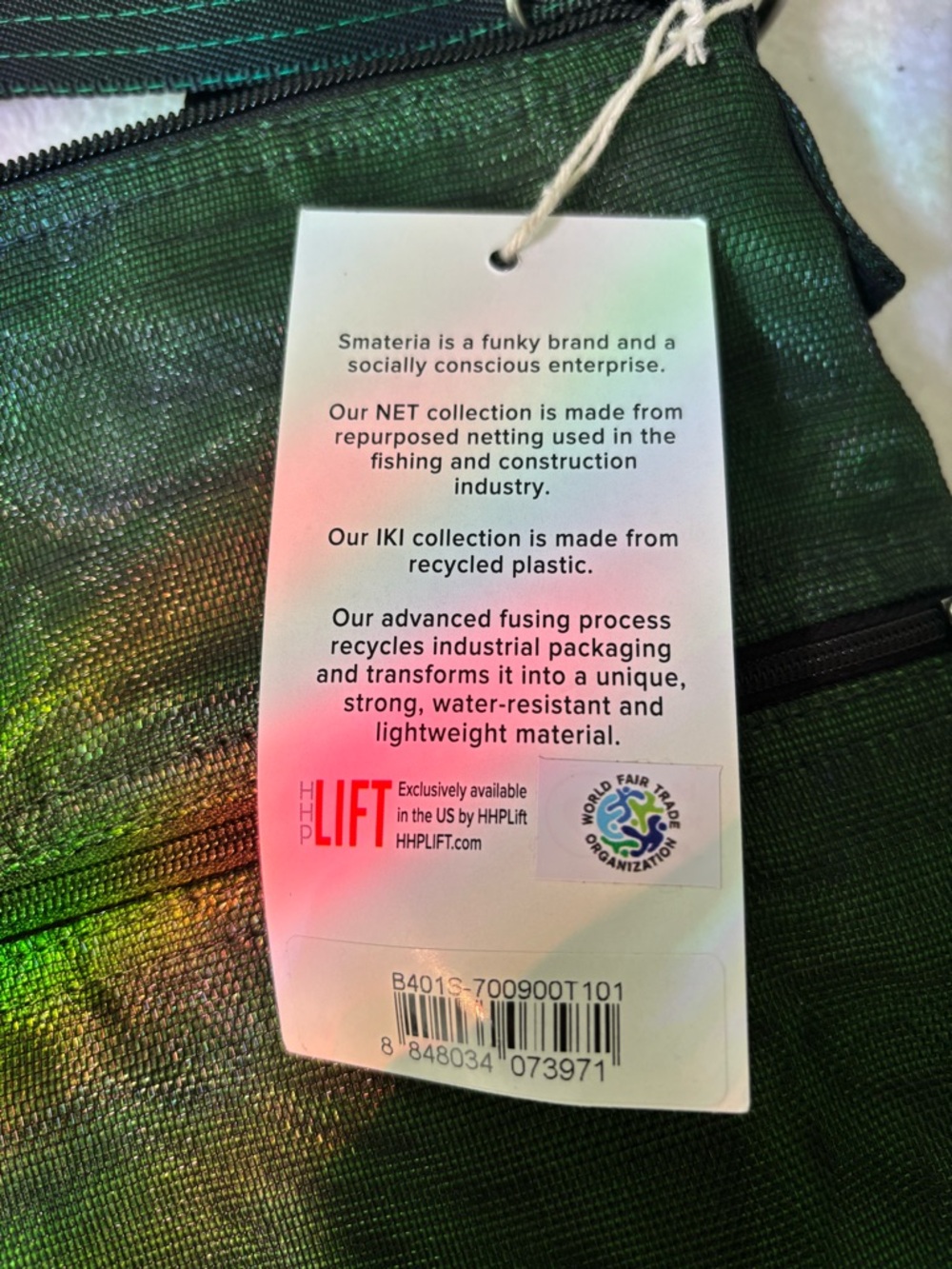 Lift Smateria flat crossbody bag  forest green, new - Picture 4 of 10